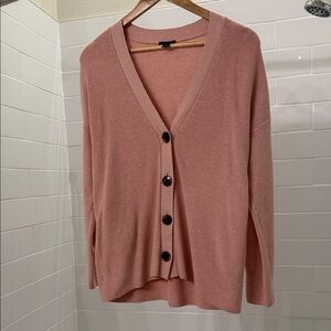 Ann Taylor Soft Pink V-Neck Cardigan